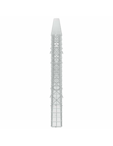 Gabione con filo da 5 mm e rete da 5x5 cm 500x10x100 cm