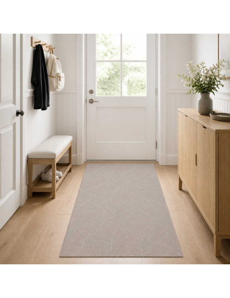 Tappeto IZA Beige 80 x 200 cm 100% Poliestere Pelo basso