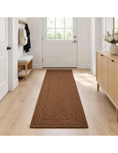 Tappeto da Area Grigio 60 x 250 cm Juta