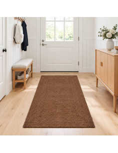 Tappeto da Area Grigio 80 x 200 cm Juta