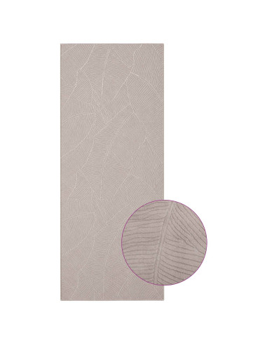 Tappeto IZA Beige 80 x 200 cm 100% Poliestere Pelo basso