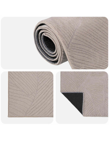 Tappeto IZA Beige 80 x 200 cm 100% Poliestere Pelo basso