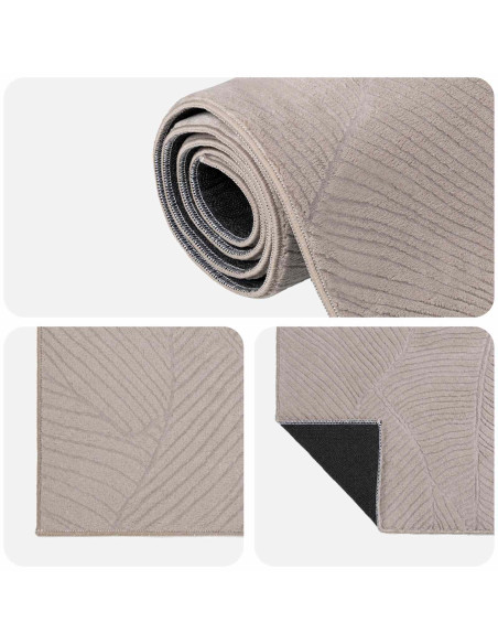 Tappeto IZA Beige 80 x 200 cm 100% Poliestere Pelo basso
