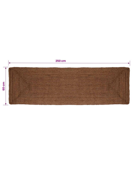 Tappeto da Area Grigio 60 x 250 cm Juta