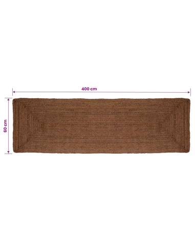 Tappeto da Area Grigio 60 x 400 cm Juta