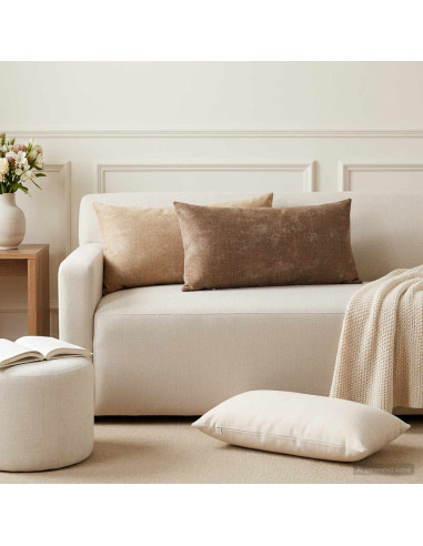Cuscino da Lanciare 2 pz HEERLEN Tortora 40 x 80 cm