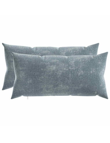 Cuscino 2 pz HEERLEN Azzurro 40 x 70 cm Tessuto Chenille