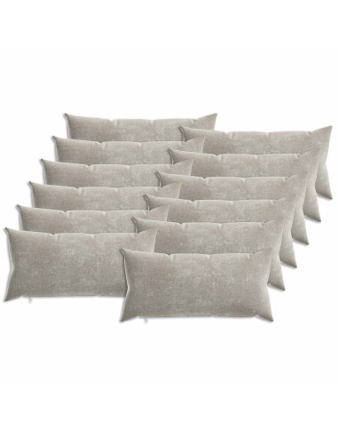 Cuscino HEERLEN 12 pz Grigio Chiaro Tessuto Chenille