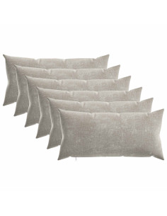 Cuscino 6 pz HEERLEN Grigio Chiaro 40 x 70 cm Tessuto Chenille 2
