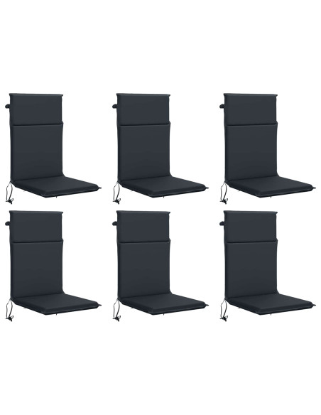 Cuscino per sedia a schienale alto GEMERT 6 pz 100% Poliestere