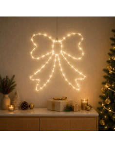 Fiocco di Natale luminoso LED LOVIISA 70 LED Bianco caldo