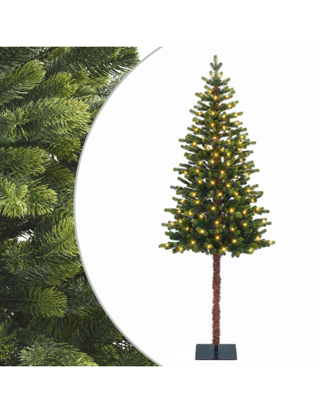 Albero di Natale Artificiale con Rami Pieghevoli 150 cm 150 LED
