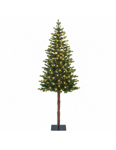 Albero di Natale Artificiale con Rami Pieghevoli 150 cm 150 LED