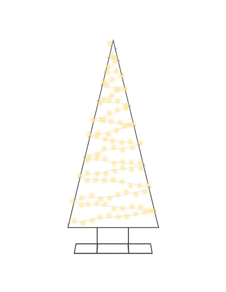Albero di Natale in metallo con LED KUOPIO 210 cm Bianco caldo