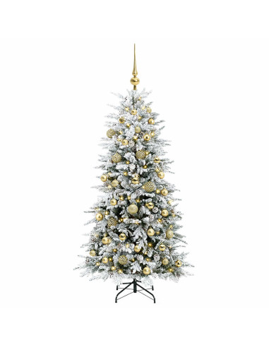 Albero di Natale Artificiale con Rami Pieghevoli 150 cm 150 LED