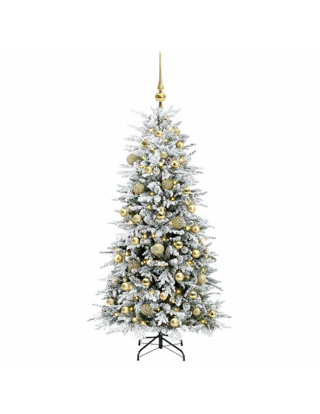 Albero di Natale Artificiale con Rami Pieghevoli 150 cm 150 LED