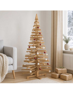 Albero di Natale in legno KOTKA 150 cm Legno Massello di Pino