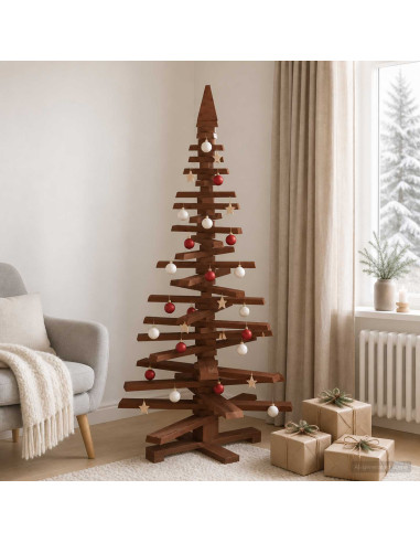 Albero di Natale in legno KOTKA 150 cm Legno Massello di Pino