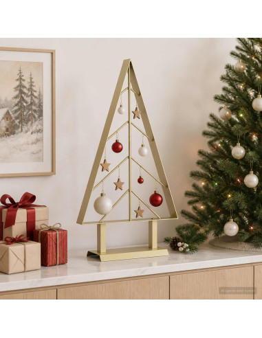 Albero di Natale in metallo con supporto KUOPIO 60 cm Acciaio