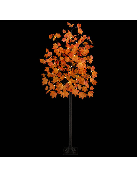 Albero di Natale in acero con LED Marrone 210 cm Plastica