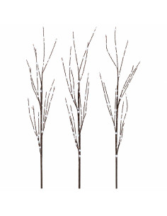 Rami di rame natalizi con LED 3 pz Marrone 62 cm Acciaio 2