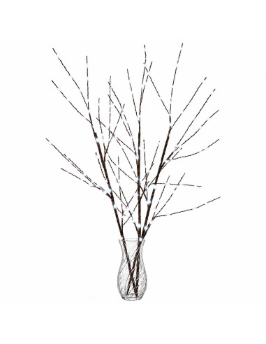 Rami di rame natalizi con LED 3 pz Marrone 62 cm Acciaio