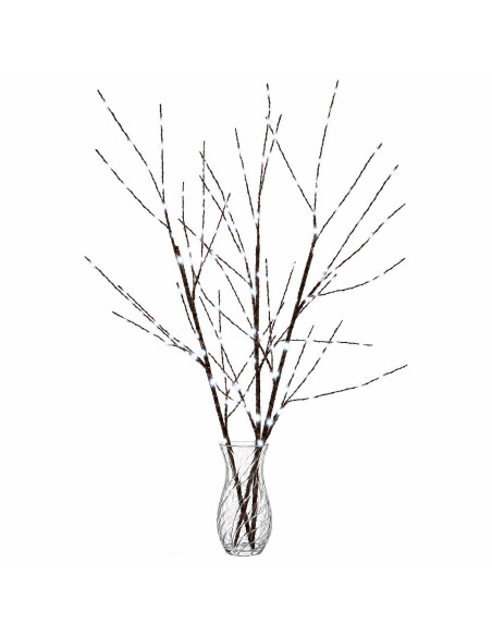 Rami di rame natalizi con LED 3 pz Marrone 62 cm Acciaio