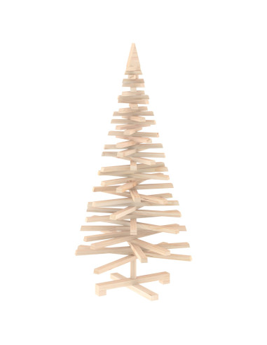 Albero di Natale in legno KOTKA 120 cm Legno Massello di Pino