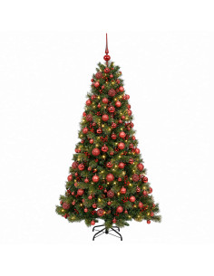 Albero di Natale artificiale con palline 210 cm 300 LED 2