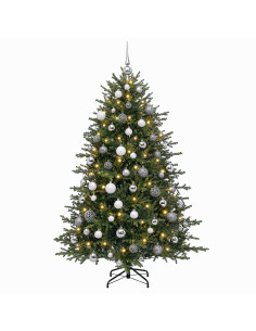 Albero di Natale artificiale con palline 180 cm 300 LED 2