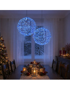 Luce a punta di Natale 2 pz 600 LED Blu Ø 30 x 32 cm