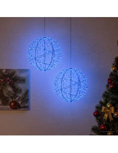 Luce a punta di Natale 2 pz 1000 LED Blu Ø 40 x 42 cm