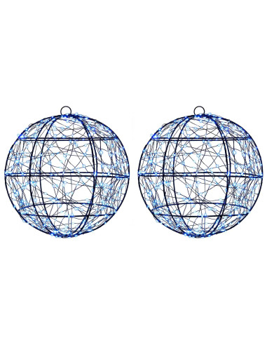Luce a punta di Natale 2 pz 600 LED Blu Ø 30 x 32 cm