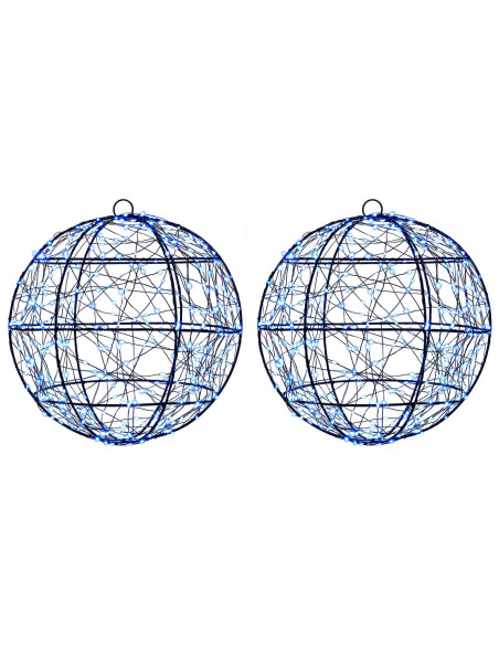 Luce a punta di Natale 2 pz 600 LED Blu Ø 30 x 32 cm