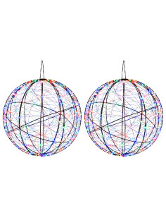 Luce a punta di Natale 2 pz 1000 LED Multicolore Ø 40 x 42 cm 2