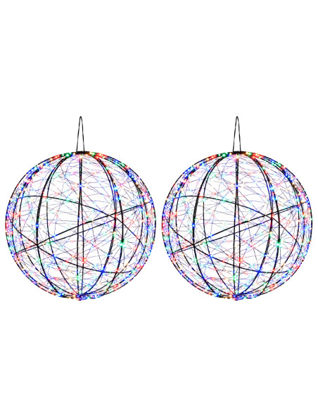 Luce a punta di Natale 2 pz 1000 LED Multicolore Ø 40 x 42 cm