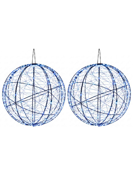 Luce a punta di Natale 2 pz 1000 LED Blu Ø 40 x 42 cm