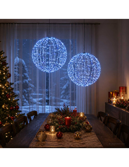 Luce a punta di Natale 2 pz 1000 LED Blu Ø 40 x 42 cm