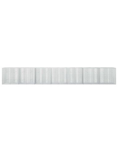 Gabione con filo da 3,5 mm e rete da 5x2,5 cm 700x30x100 cm