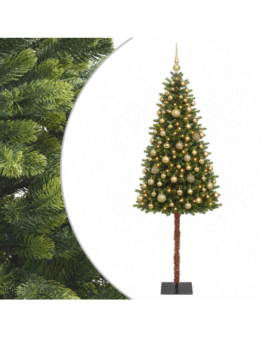 Albero di Natale Artificiale con Palline 150 cm 150 LED