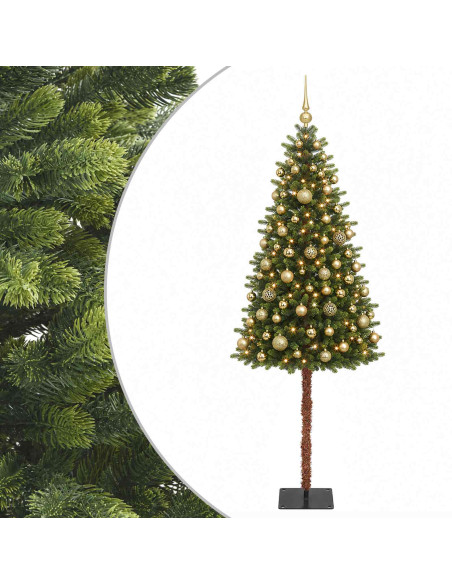 Albero di Natale Artificiale con Palline 150 cm 150 LED