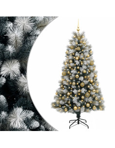 Albero di Natale artificiale con rami snodati e palline 180 cm