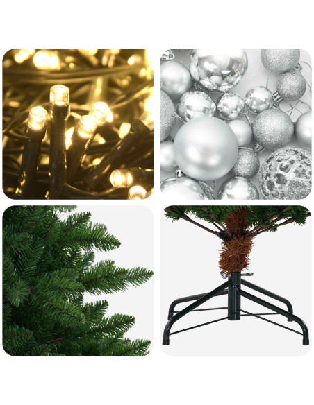 Artificial Christmas Tree with Bauble 240 cm 300 LED