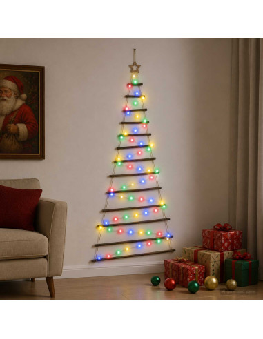 Albero di Natale appeso 180 cm 100 LED Multicolore