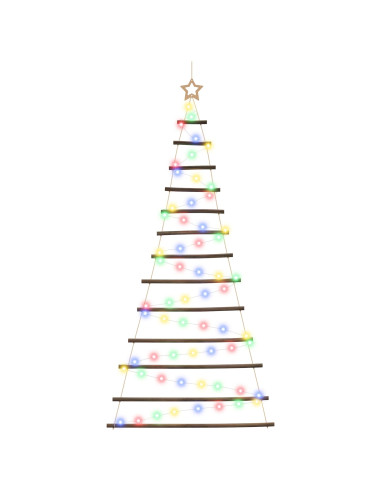 Albero di Natale appeso 180 cm 100 LED Multicolore