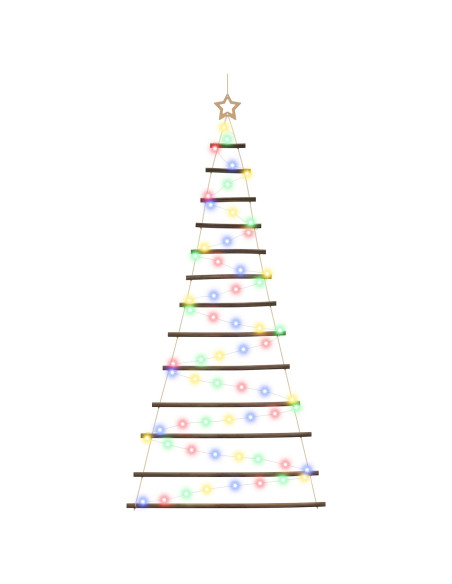 Albero di Natale appeso 180 cm 100 LED Multicolore