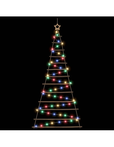 Albero di Natale appeso 180 cm 100 LED Multicolore