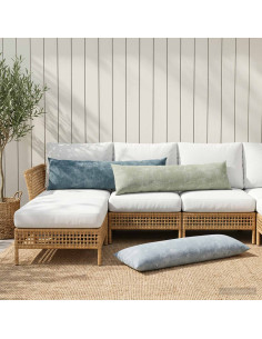 Cuscino HEERLEN Azzurro 40 x 145 cm Tessuto Chenille
