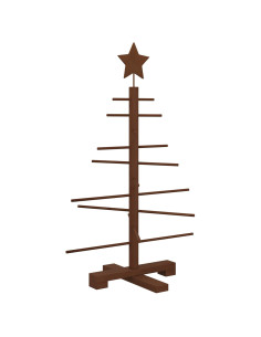 Albero di Natale in legno 75 cm Bambù e legno di pino massello 2