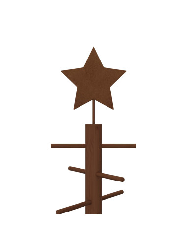 Albero di Natale in legno 75 cm Bambù e legno di pino massello